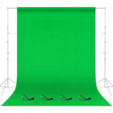Emart Green Screen Backdrop,8x10ft Photography Green Background  Fabric Kit with 4 Clip for Video
