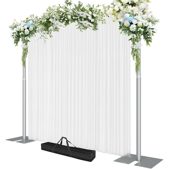 Emart Heavy Duty Backdrop Stand,10x10ft Adjustable Metal Background Frame with 9.26lb Steel Base