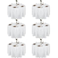 thumbnail image 1 of Emart Round Tablecloth White Polyester Table Cover 120 inch for Dinning and Party-6 Pack, 1 of 6