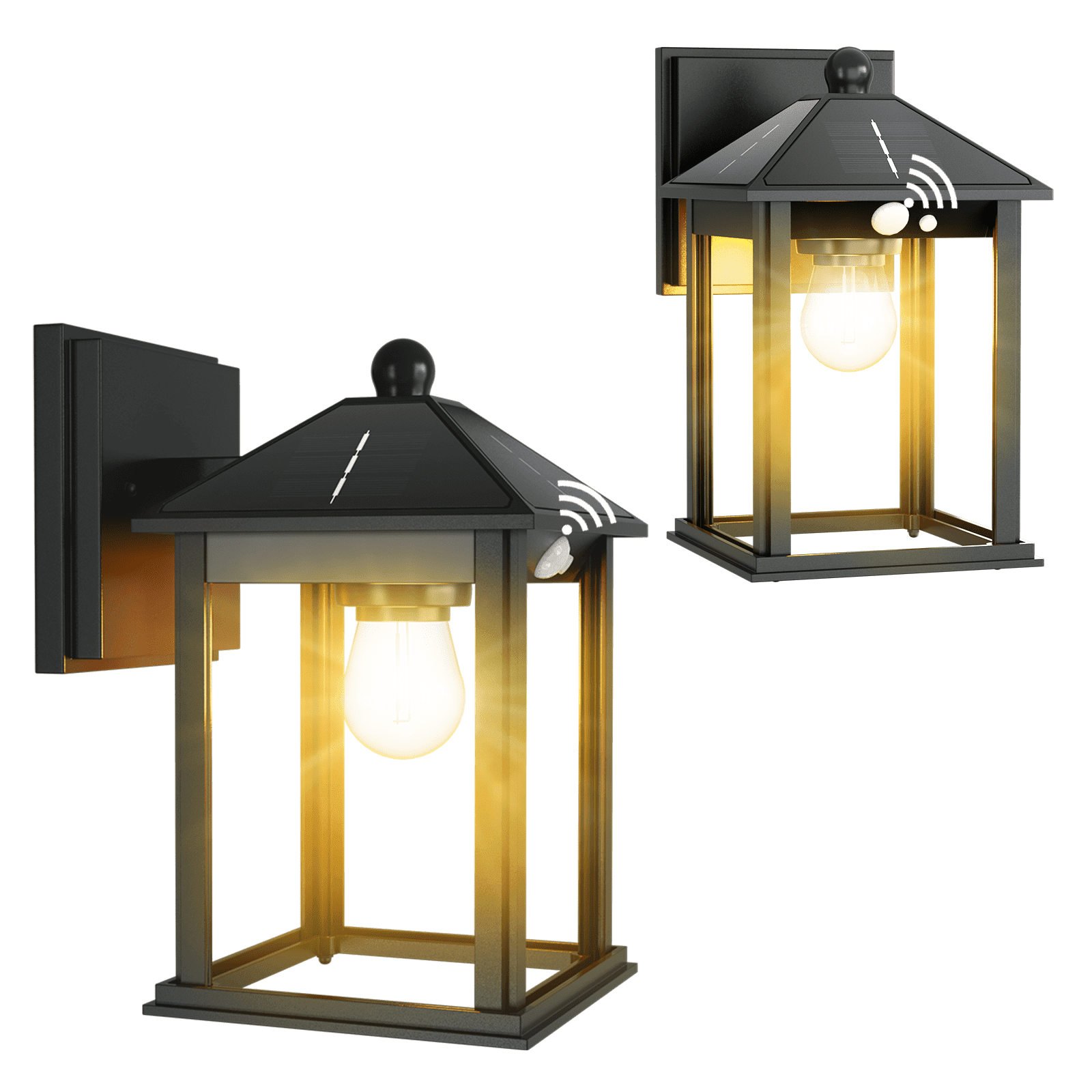 Emart Solar Outdoor Wall Lights,Porch Lights, Waterproof Wall Mounted Exterior Lighting Fixture