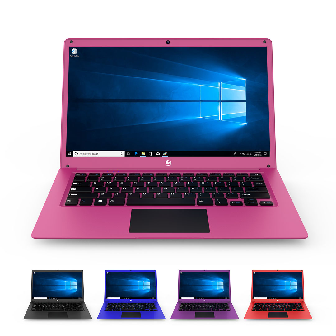 Ematic 14.1" Laptop PC with Intel Atom Quad-Core Processor, 4GB Memory, 32GB Flash Storage and Windows 10 EWT147 - image 1 of 10