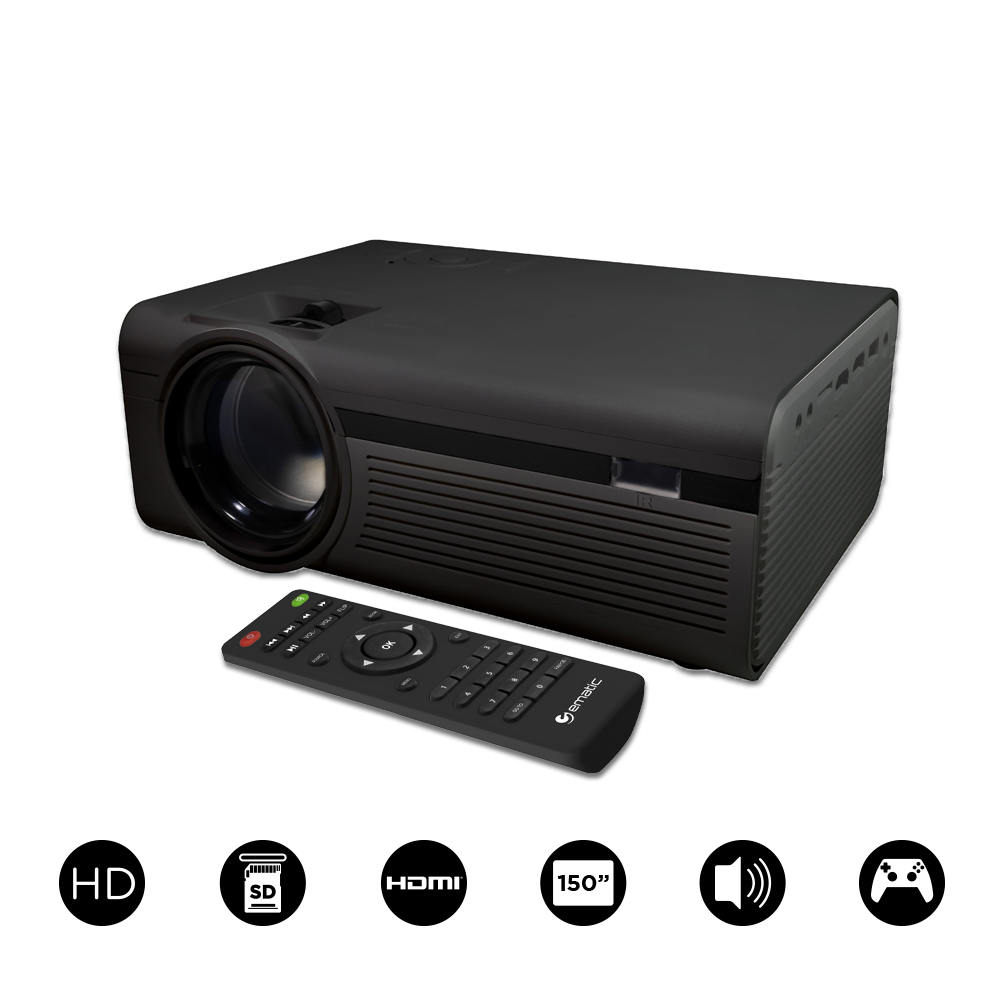 Ematic 150" HD Video Projector (EPJ580B) - image 1 of 9
