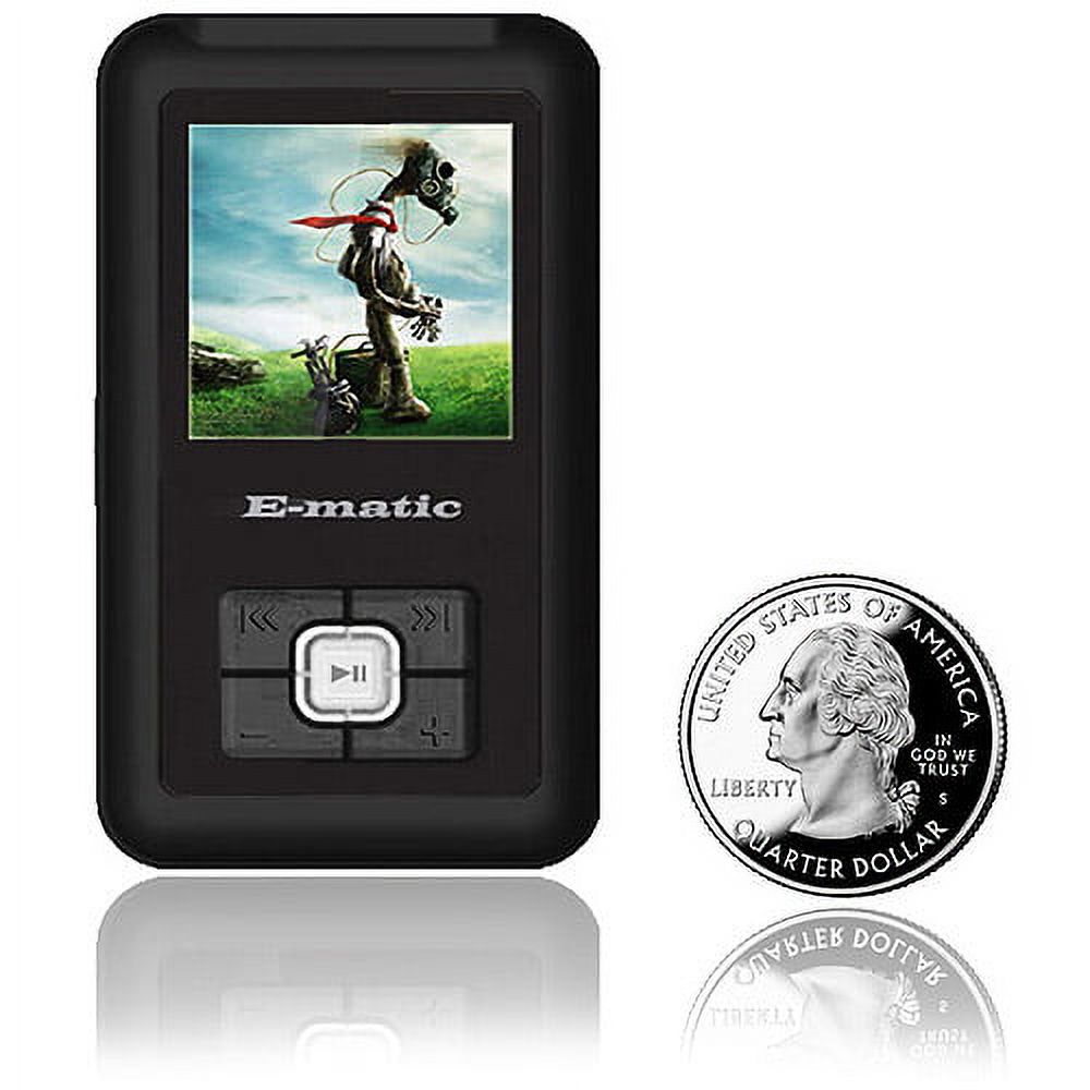 Ematic 4GB Built-in Flash MP3 Video Player with 1.5" Screen Radio, Black - image 1 of 2