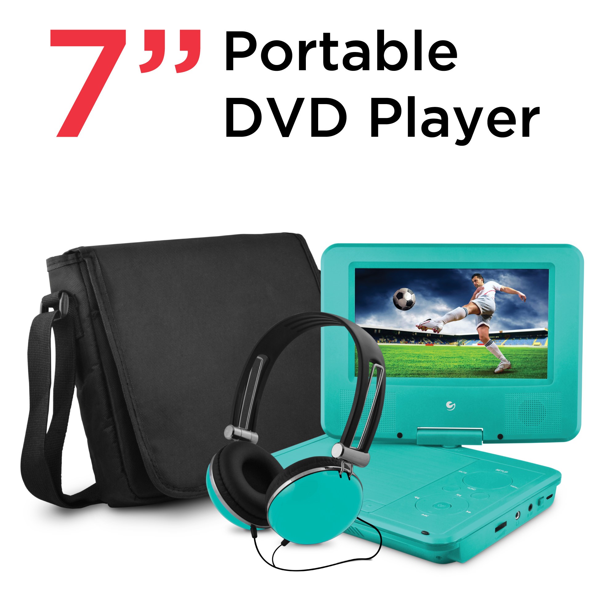 Ematic 7" Portable DVD Player with Matching Headphones and Bag - EPD707tl - image 1 of 2
