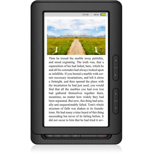 Ematic 7" eBook Reader with Video Playback, Music Playback, FM Radio & Kobo eReading Software; EB104B
