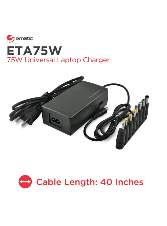Ematic 75W Universal Laptop Charger