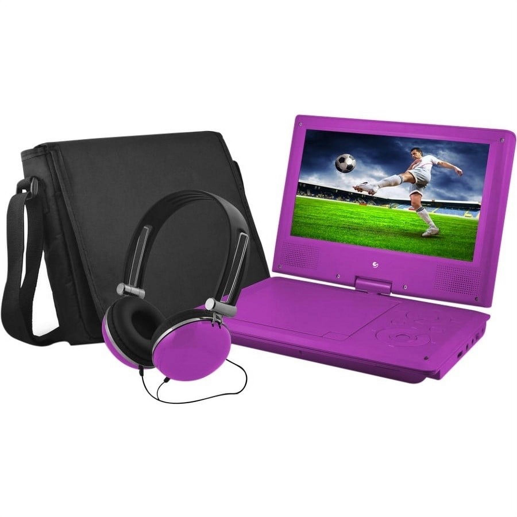 Ematic 9" Portable DVD Player with Matching Headphones and Bag - EPD909pr - image 1 of 30
