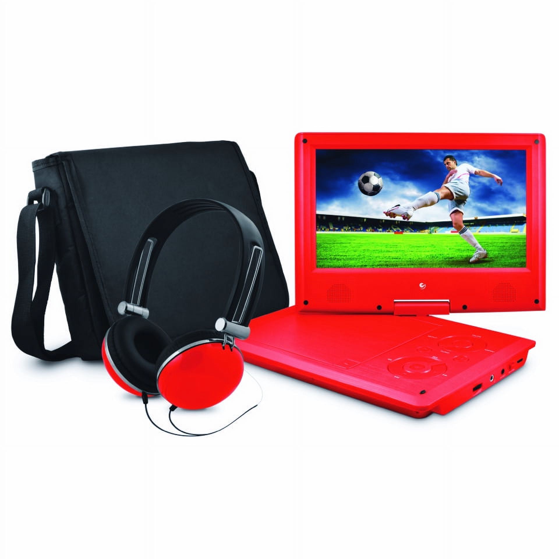 Ematic 9" Portable DVD Player with Matching Headphones and Bag - EPD909rd - image 1 of 6
