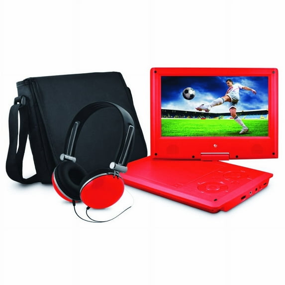 Ematic 9" Portable DVD Player with Matching Headphones and Bag - EPD909rd