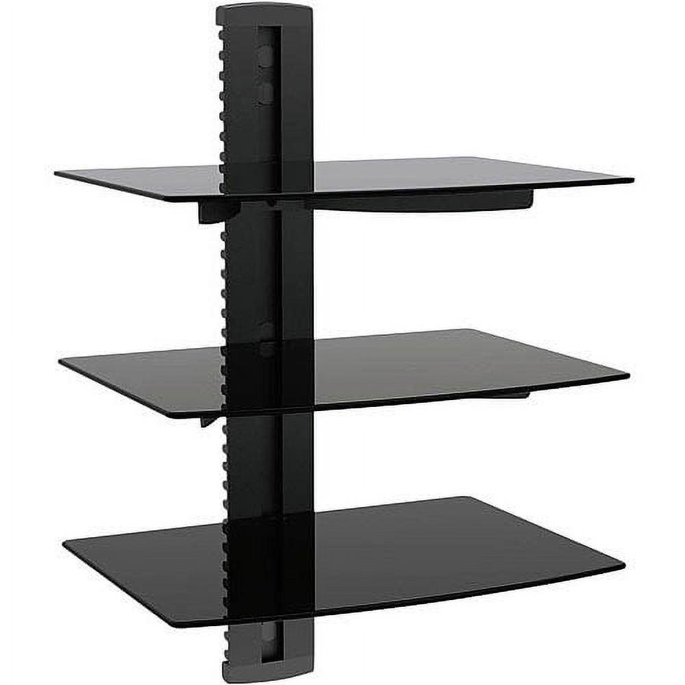 Ematic Adjustable Universal DVD Player Wall Mount 15" 3-Tier Floating Shelf - image 1 of 8