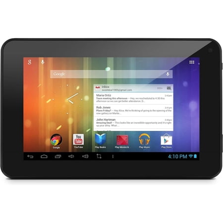 Ematic EGB103 Tablet, 7", 1 GHz, 512 MB RAM, 4 GB Storage, Android 4.0 Ice Cream Sandwich (Black) - New
