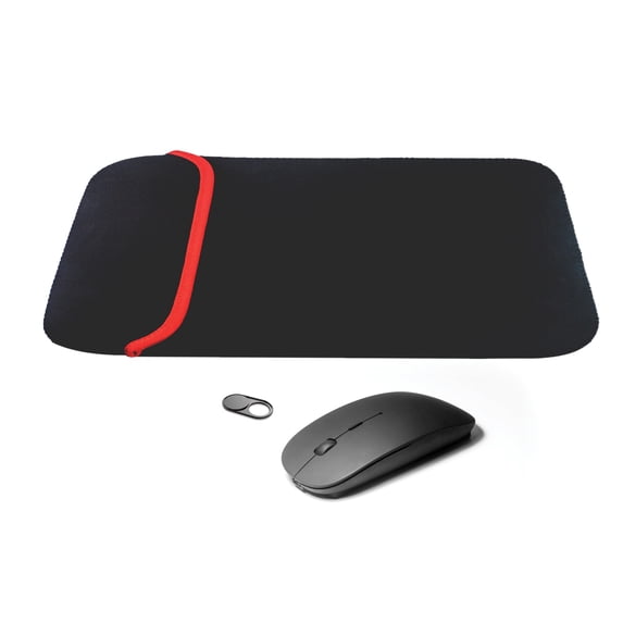 Ematic EPL220K 15.6-In. Laptop Kit with Sleeve, Wireless Mouse, and Camera Cover