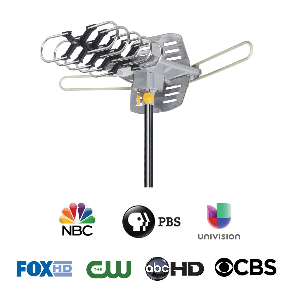Ematic HD TV Motorized Outdoor Antenna with 150-Mile Range