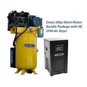 Emax 10 HP 3 Phase 80 galVertical Compressor with 58 CFM Dryer Bundle