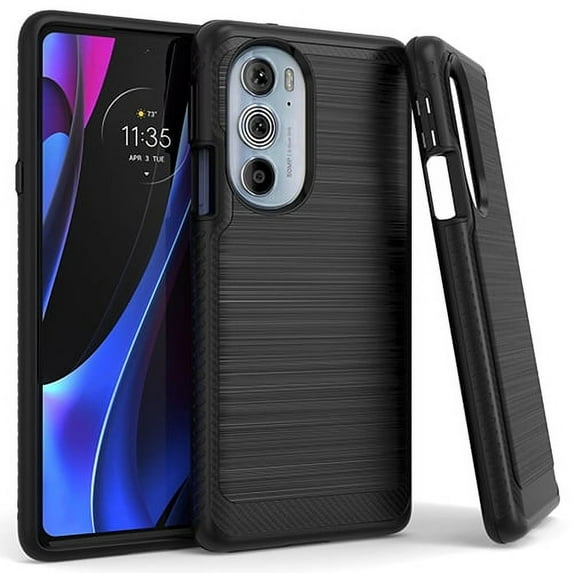 Emax Brushed Hybrid Case For Motorola Edge Plus 22 - Black