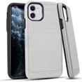 thumbnail image 1 of Emax Brushed Metal Hybrid Case For iPhone 11 (6.1" screen) - Silver, 1 of 1
