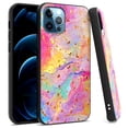 thumbnail image 1 of Emax Gold Flake Marble Rainbow Hybrid Case For iPhone 12 & 12 Pro (6.1"), 1 of 1