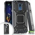 thumbnail image 1 of Emax Screw Metal Jacket Hybrid Case for LG K40, Harmony 3, Xpression Plus 2 (2019), Solo - Black, 1 of 1