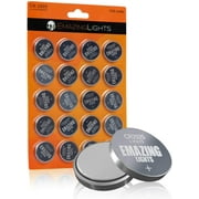 EmazingLights CR2025 Battery 3V Lithium Coin Cell Battery - Watch Key FOB Replacement 3 Volt Button Batteries (20 Pack)