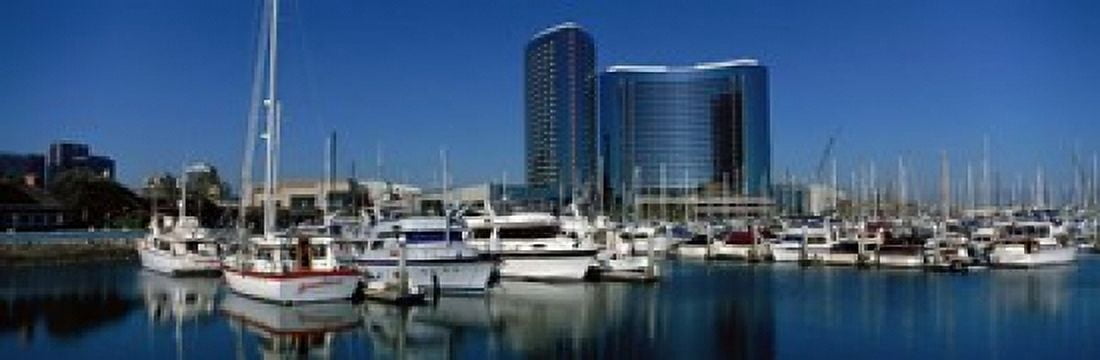 Embarcadero Marina Hotel San Diego California USA Canvas Art - Panoramic Images (18 x 6)