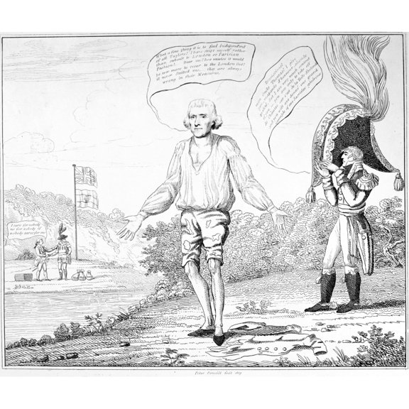 Embargo Repeal 1809. N'Non Intercourse Or Dignified Retirement.' English Cartoon Comment On The Non-Intercourse Act Of