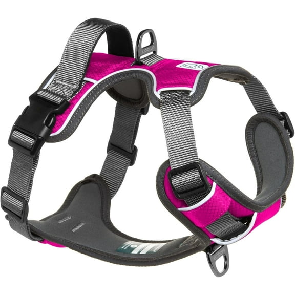 Embark Adventure Dog Harness, No-Pull Reflective Trim Dog Harness for Small, Medium & Large Dogs - Military Grade Nylon, 2 Leash Clips & Gel Lined Handle. Soft & Padded Puppy Dog Vest for Any Breed