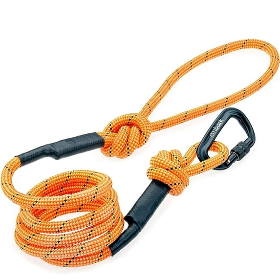 Embark Adventure Dog Leashes - Colorful, Strong Nylon Leashes for Small, Medium & Large Dogs, Heavy Duty Black Leash