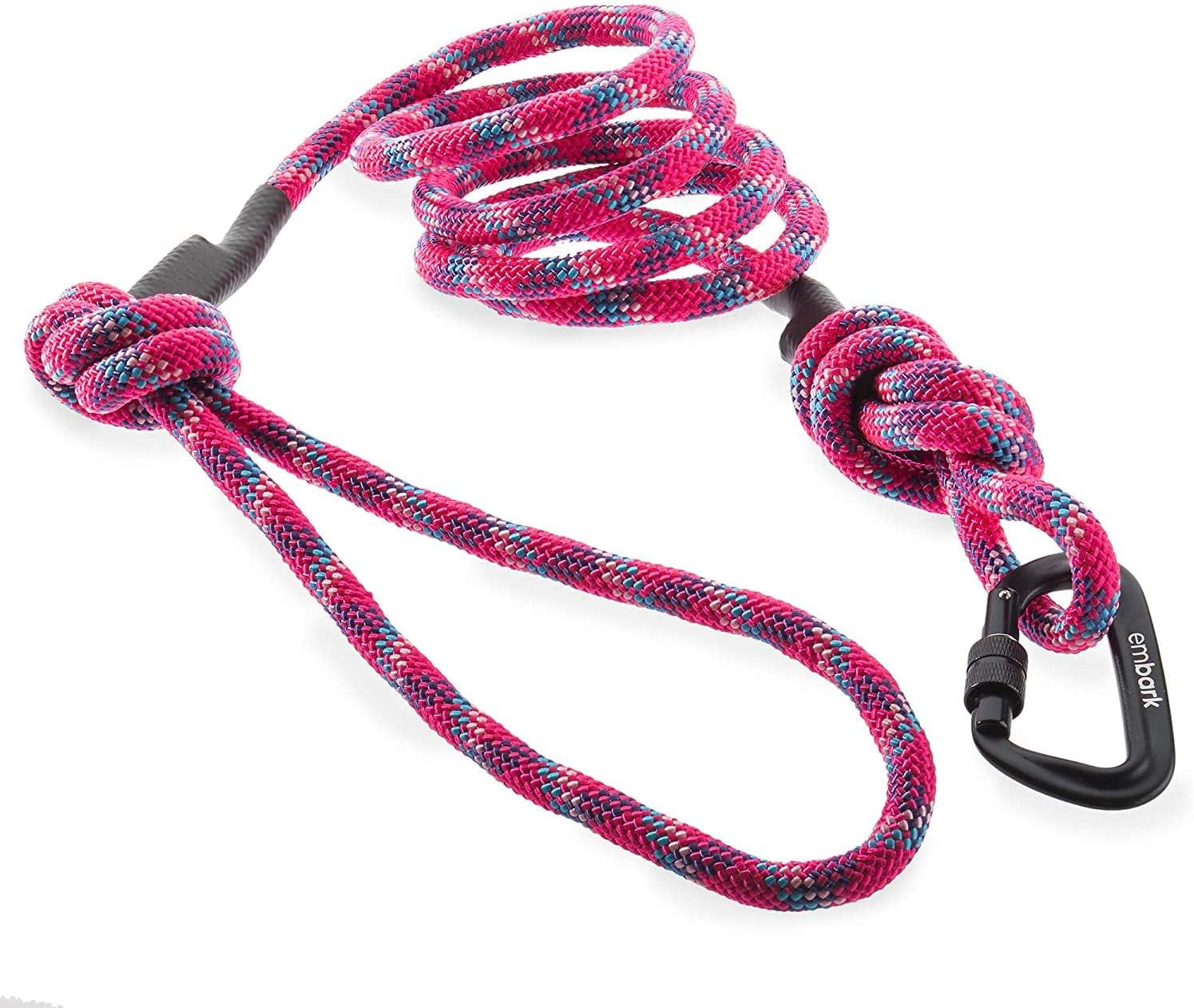 Embark Adventure Pro Leash with Mountain Climbing Rope and Carabiner. Unmatched Strength & Durability, 6ft, Colourful, and Sturdy Nylon Dog leashe for Small, Medium, Large Breed Dogs