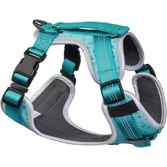 Embark Sports Dog Harness, Dog Harness for Large Dogs No Pull with Light and Breathable Design - Easy On and Off, No Pull Training, Size Adjustable, Non Choke with Handle for Control. Teal Vest