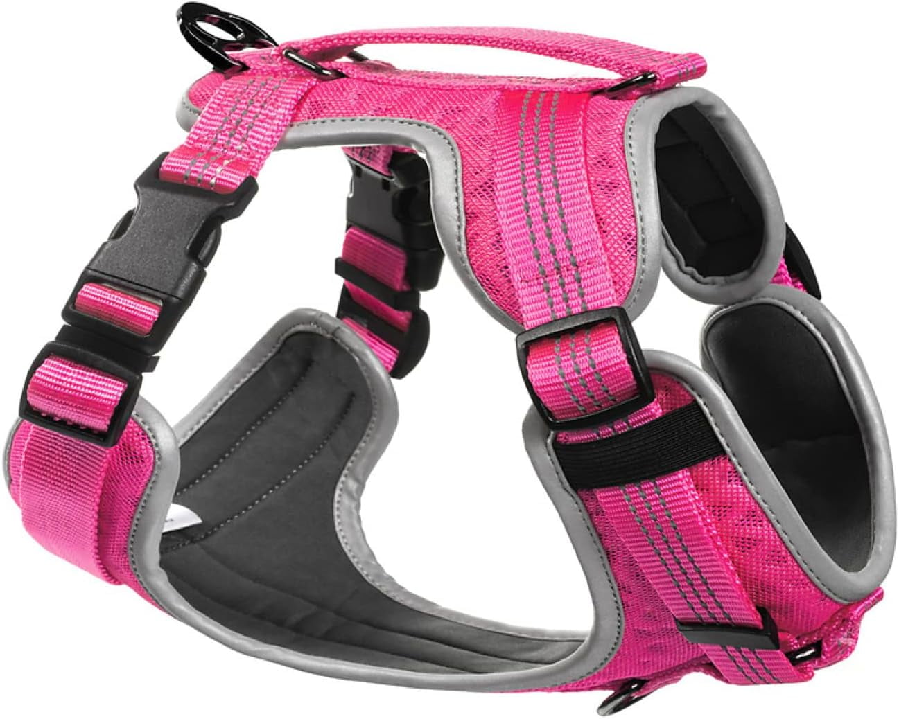 Embark Sports Dog Harness, Dog Harness for Medium Dogs No Pull with Light and Breathable Design - No Pull Dog Harness with Handle for Control. Easy On and Off, Size Adjustable, Non Choke Pink Vest