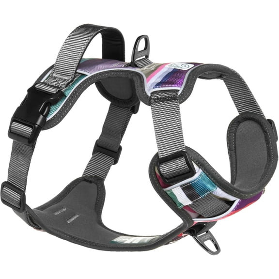 Embark Urban Dog Harness, No-Pull Reflective Trim Dog Harness for Small, Medium & Large Dogs - Military Grade Nylon, 2 Leash Clips & Gel Lined Handle. Soft & Padded Puppy Dog Vest for Any Breed