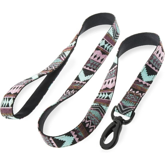 Embark Urban Dog Leashes - Colorful, Strong and Sturdy Dog Leash for Small, Medium and Large Breed Dogs (Aztec, 4 Ft)