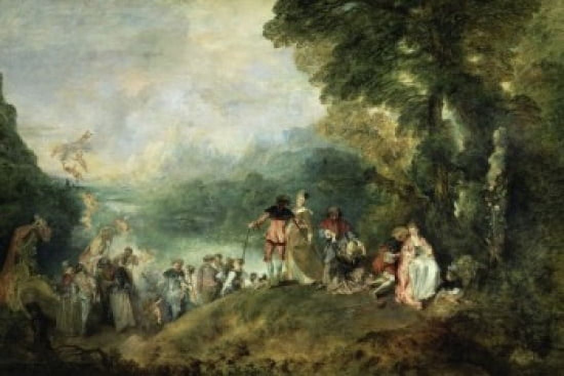 The Embarkation for Cythera 1717 Jean Antoine Watteau (1684-1721French) Oil on canvas Muse du Louvre Paris Canvas Art - Jean Antoine Watteau (24 x 36)