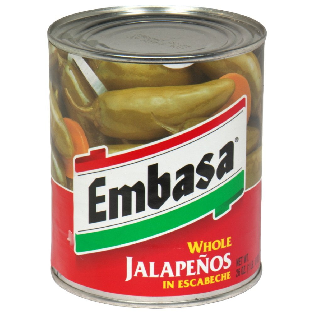 Embasa Whole Jalapenos in Escabeche 26 oz (Pack of 24)