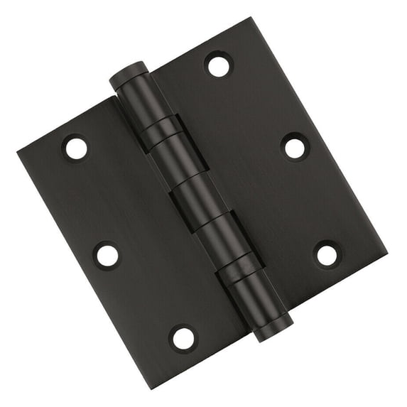 Embassy 3.5” x 3.5” Ball Bearing Door Hinge Heavy Duty Hinges Oil Rubbed Bronze with Flat Tips