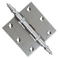 thumbnail image 1 of Embassy 3.5” x 3.5” Door Hinge Heavy Duty Hinges with Satin Nickel Finish & Steeple Finials, 1 of 7
