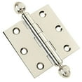 thumbnail image 1 of Embassy 3” x 3” Door Hinge Heavy Duty Hinges Polished Nickel Finish with Acorn Finials, 1 of 9