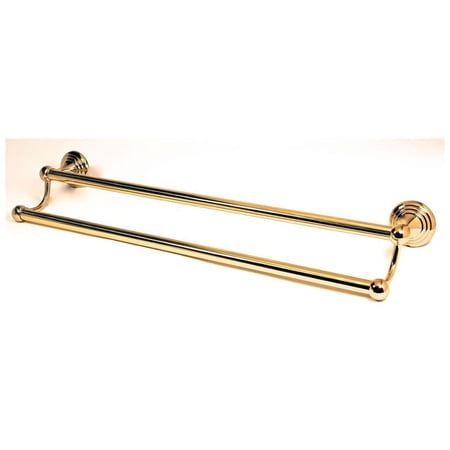Embassy 30" Wall Mounted Double Towel Bar, Polished Brass