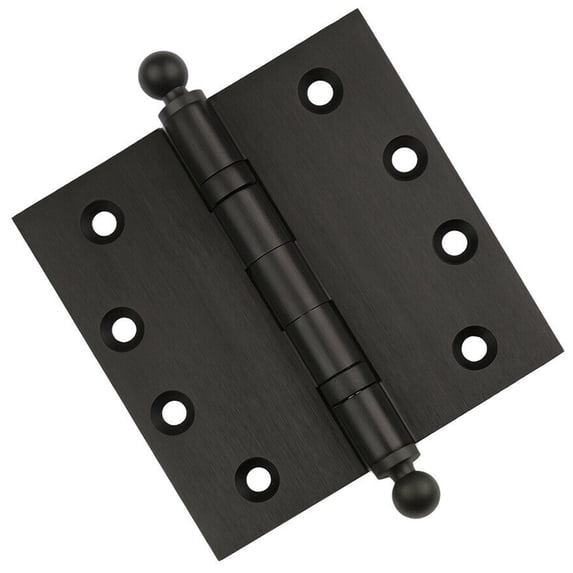 Embassy 4.5” x 4.5” Ball Bearing Door Hinge Heavy Duty Hinges Oil Rubbed Bronze with Ball Tips