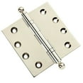 thumbnail image 1 of Embassy 4” x 4” Door Hinge Heavy Duty Hinges Polished Nickel Finish with Ball Finials, 1 of 9