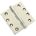 thumbnail image 1 of Embassy 4” x 4” Door Hinge Heavy Duty Hinges Polished Nickel Finish with Flat Finials, 1 of 9