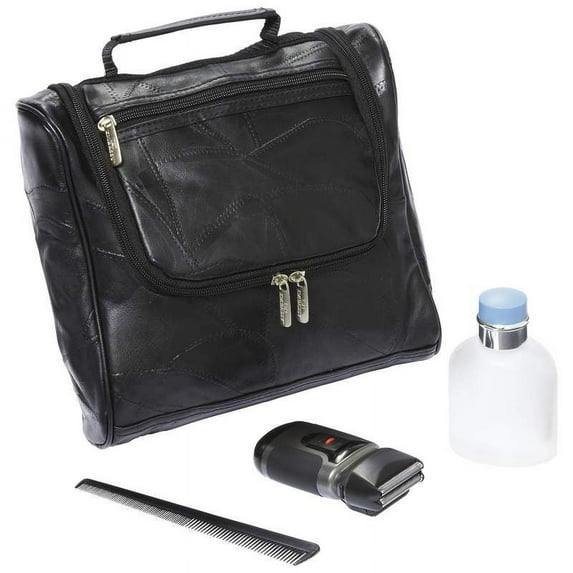 Embassy? Italian Stone? Design Genuine Lambskin Leather Toiletry Bag