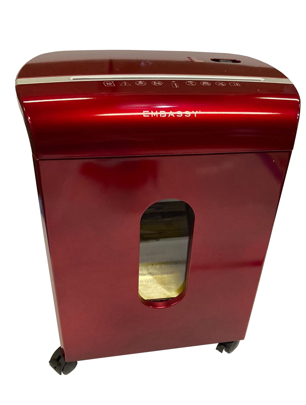 Embassy LM 104 P EMBASSY® 10 SHEET MICROCUT PAPER SHREDDER Red