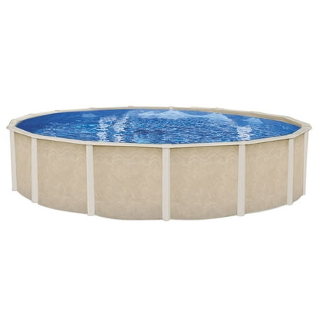 Embassy Pool Co Fiesta Key 12 Foot Hard Side Steel Frame Swimming Pool Package