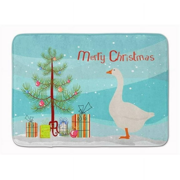 Embden Goose Christmas Machine Washable Memory Foam Mat