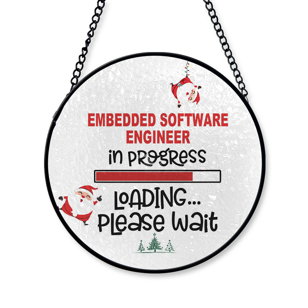 Embedded Software Engineer in Progress Stained Glass Window Hanging ...