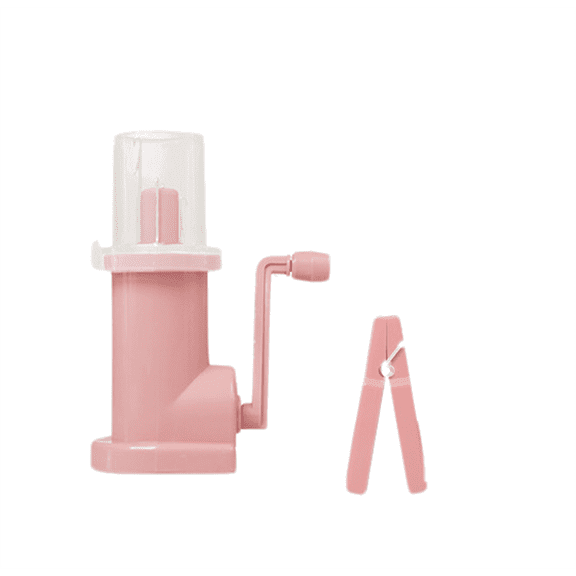 Embellish Knit Machine,Plastic Light Portable Manual Spool Knitter Hand Operated Knitting Tool for DIY Craft Ornament - Pink