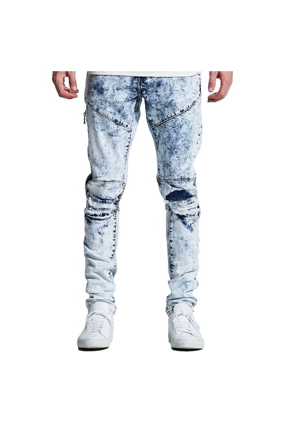 Embellish Mackenzie Ripped Denim Jeans Blue Bleach