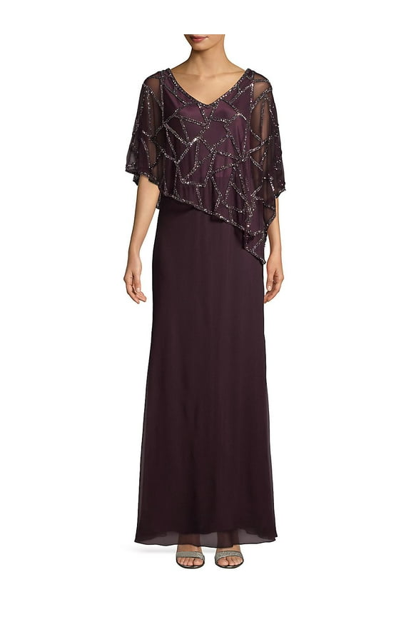 Embellished Asymmetric Gown