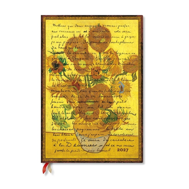 Embellished Manuscripts Collection 2027 Van Gogh, Sunflowers Grande Vertical Hardcover 12-Month Weekly Planner, 160pg, 100gsm by Paperblanks (Embellished M, (Paperback)